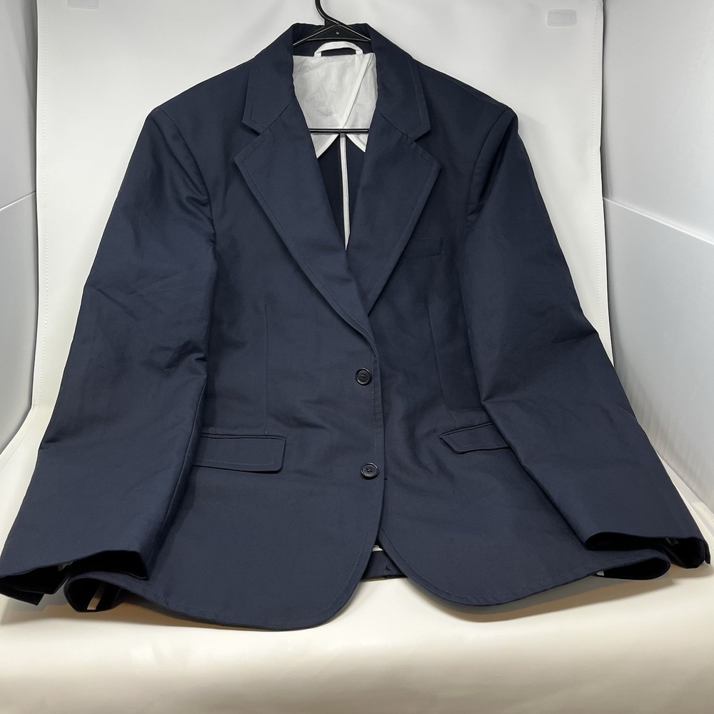 NWT Alex Mill Mens Medium Grant Blazer In Cotton Twill Dark Navy Blue Sport Coat
